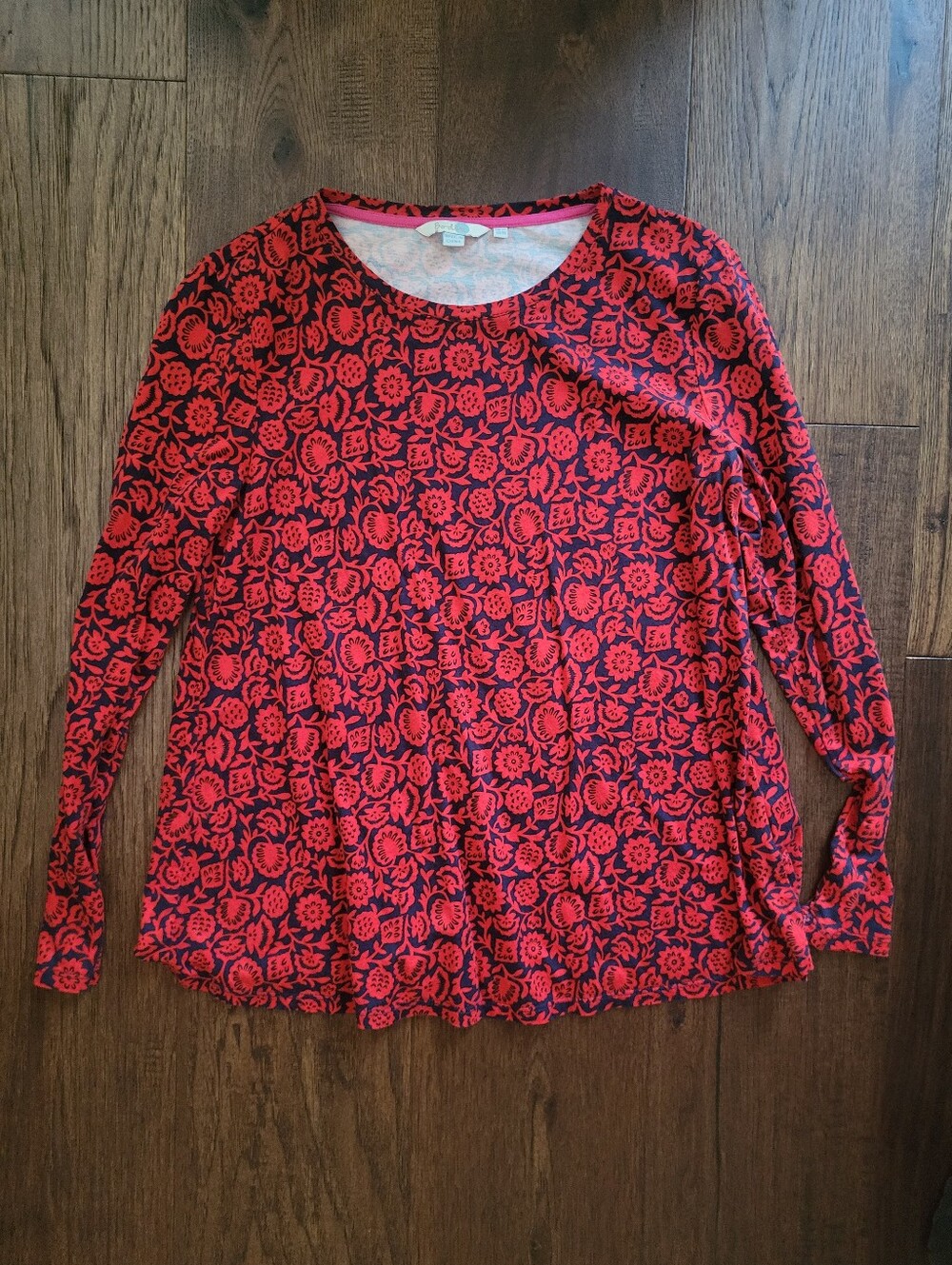 Womens Boden Long Sleeve Knit Shirt Size 10